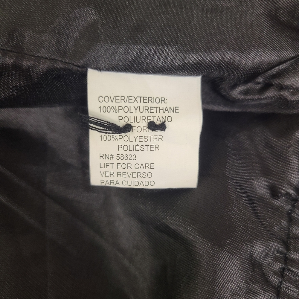 Creazioni Effeci Black Faux Leather Jacket Size Medium - Picture 9 of 9